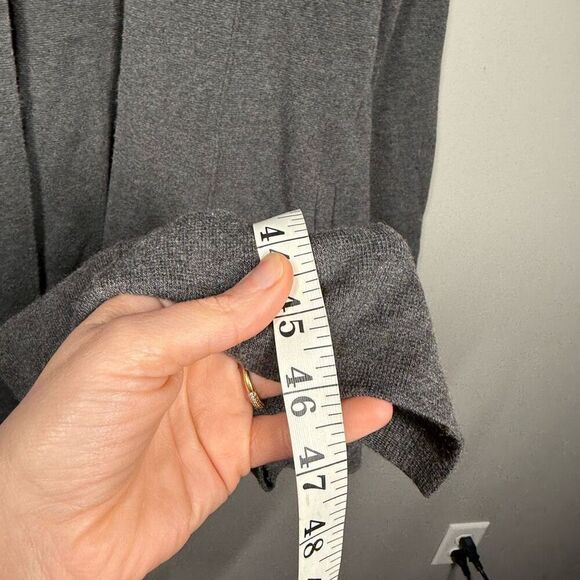 Banana Republic long lined knit cardigan duster sweater gray size Medium - Picture 7 of 8